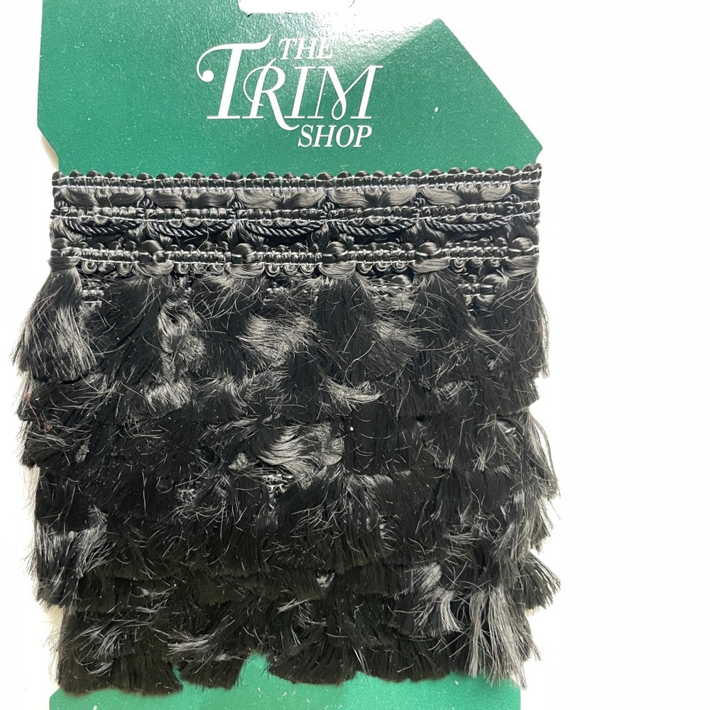 THE TRIM SHOP 3 Packages Black FRINGED Tassel SEWING / Craft Embellishment TRIM